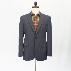 Jack Victor 40R Gray Blazer Sport Coat Jacket 2-Button Solid Y132